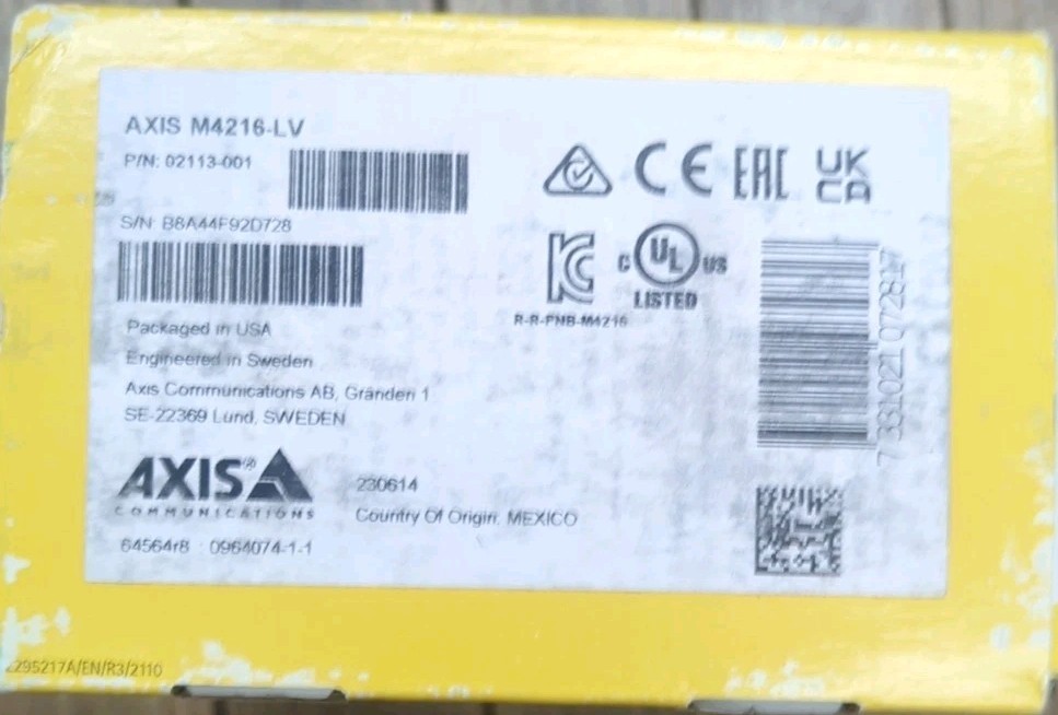 AXIS COMMUNICATIONS M4216-LV / M4216LV (NEW OPEN BOX)
