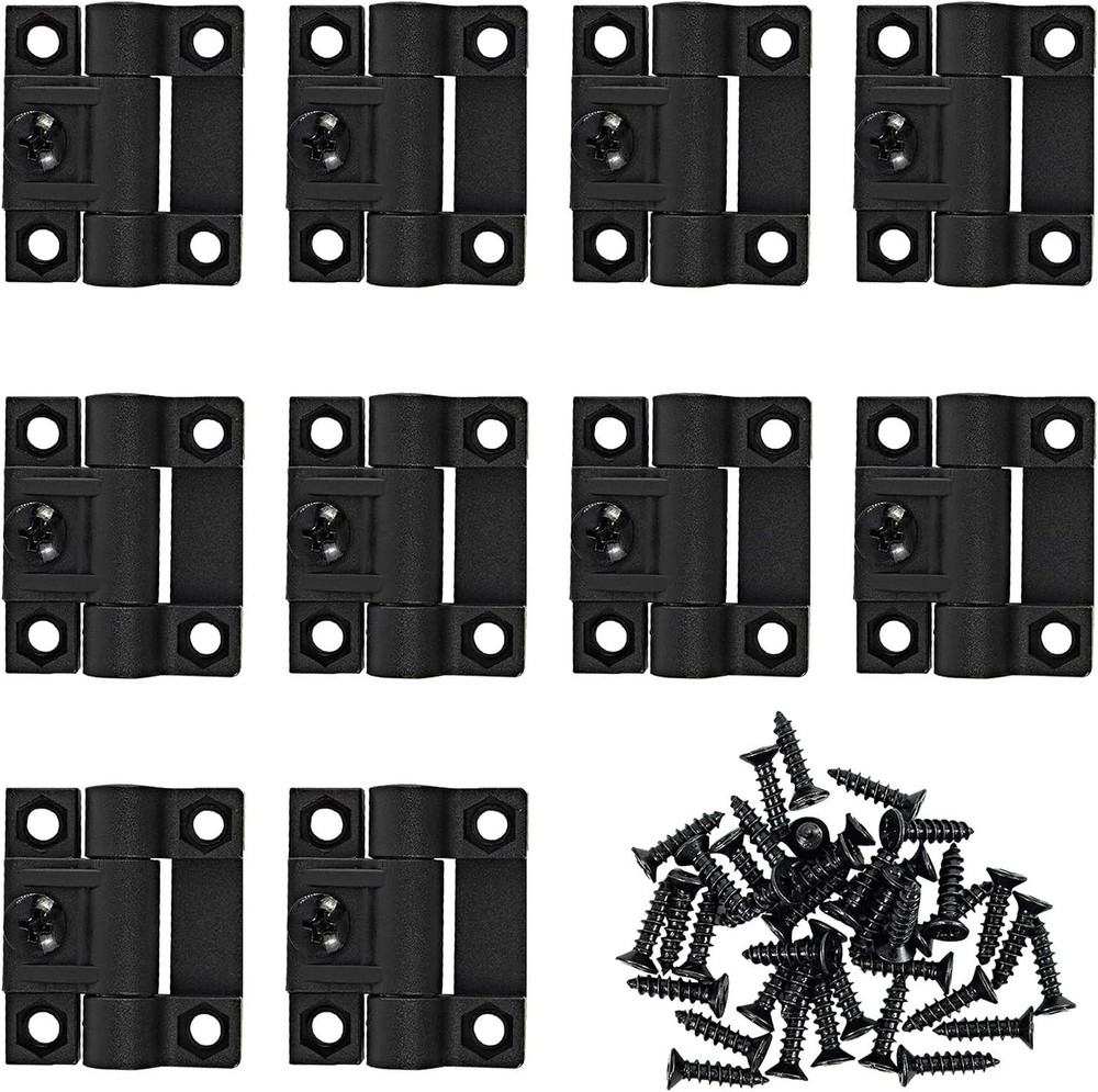 10 Pack Adjustable Torque Hinge, 43mmx36mm 4 Countersunk Holes with Black