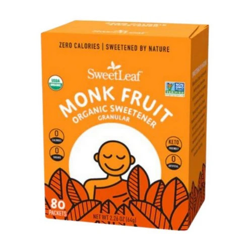 Monk Fruit Organic Sweetener Granular  80 Count By Sweetleaf Stevia