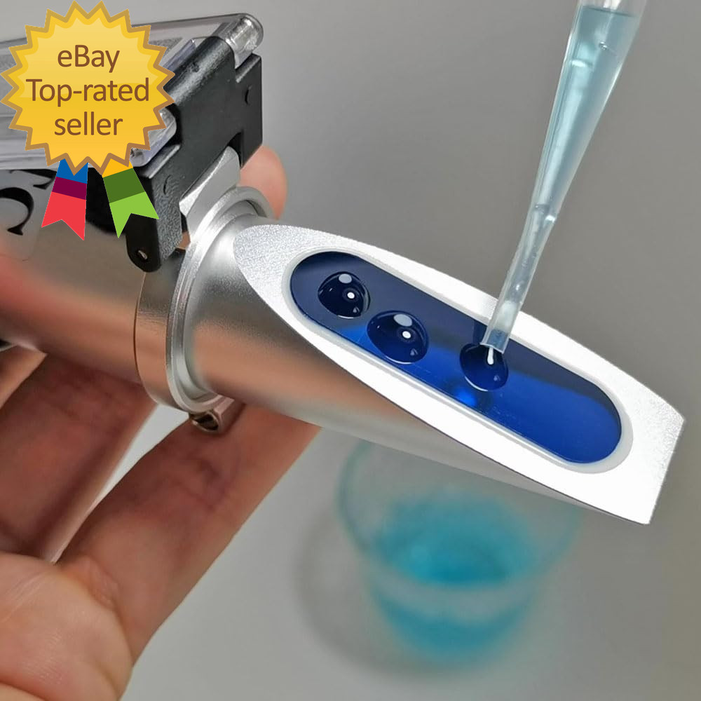 Brix Refractometer with ATC Dual Scale - Specific Gravity & Brix Hydrometer