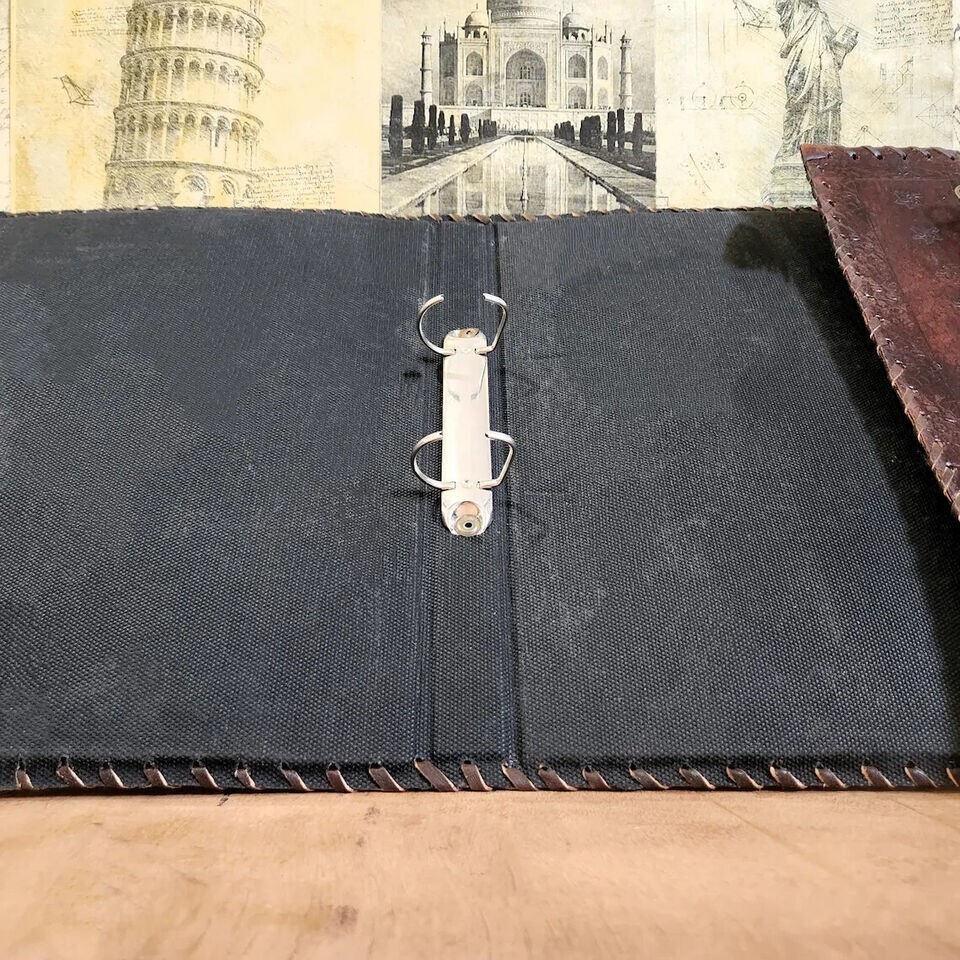 Seven Stone Folder Leather Ring Grimoire Binder Binder Cover Notebook School