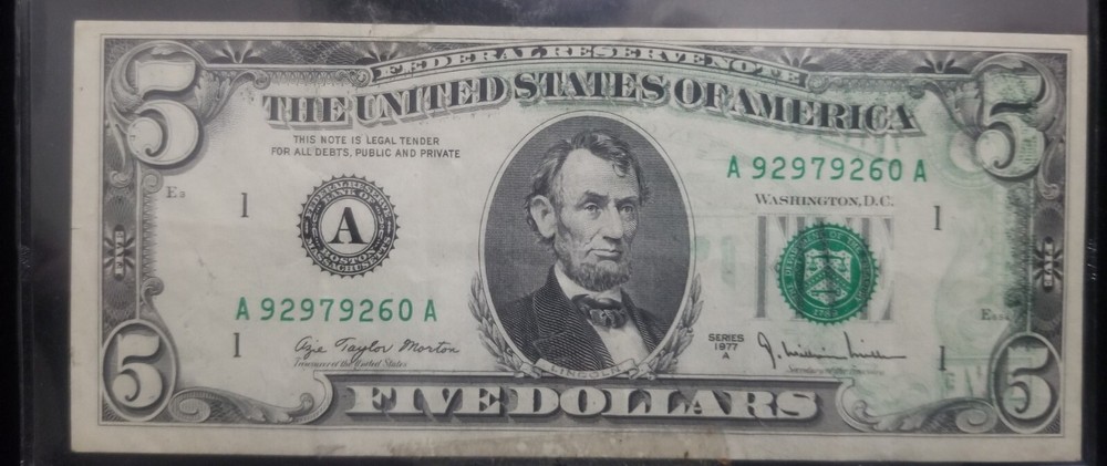 us $5 front to back error