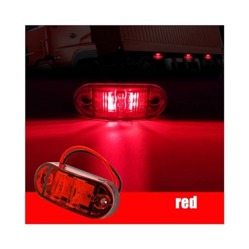 4 Pcs 2.5 Inch 9-30V side tail lights, 2 Diode Waterproof LED, E4 trailer side