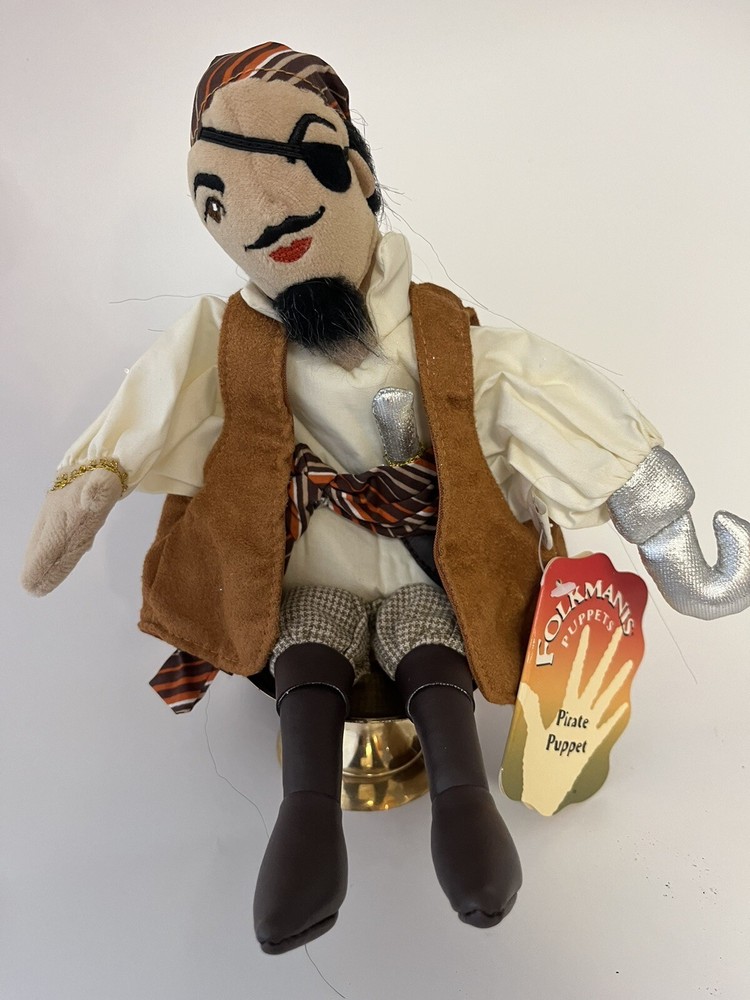 Folkmanis Puppets Pirate The Old Buccaneer Caribbean Hook Patch