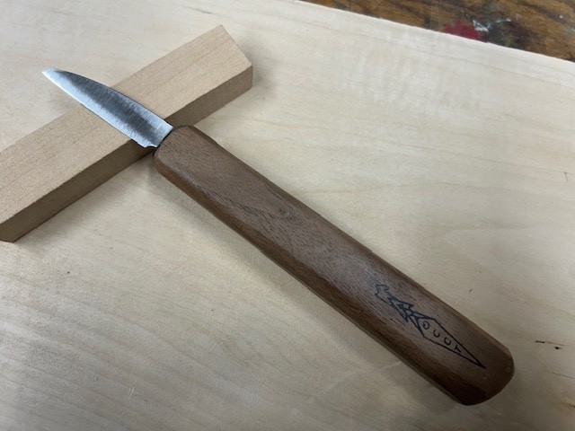 #103- 7.5" knife- 1.85" blade OCC / Shipley woodcarving whittling -NEW