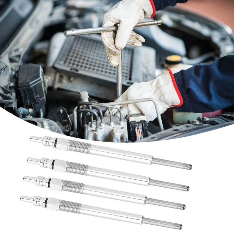 Stable Iron Glow Plugs Set Fuels Heater Plugs 4pcs for Improves Engine Start