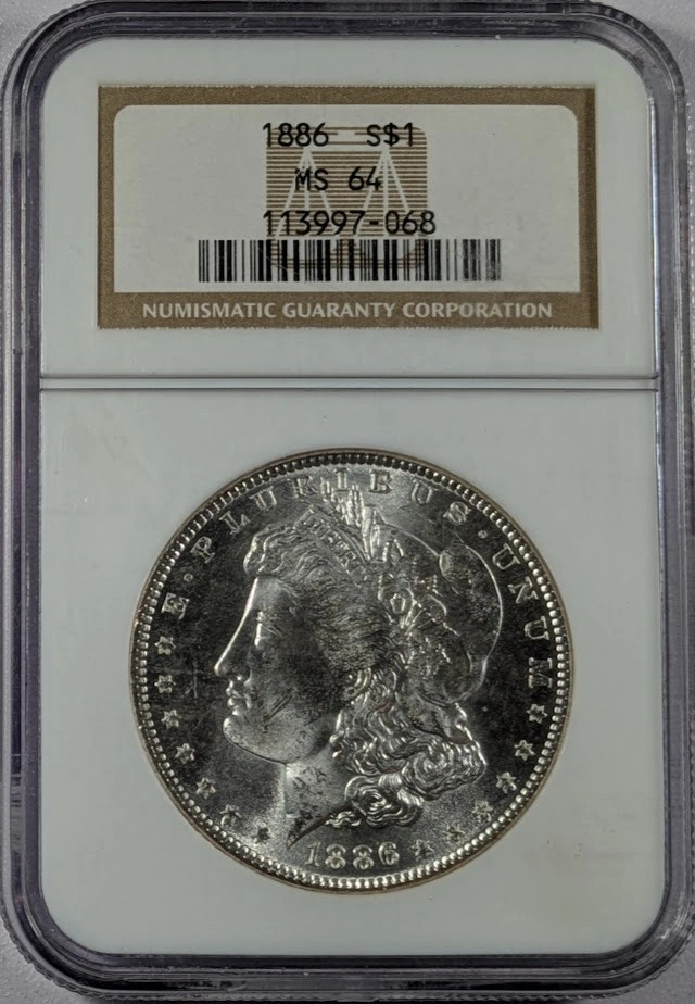 1886 Morgan Silver Dollar NGC MS-64