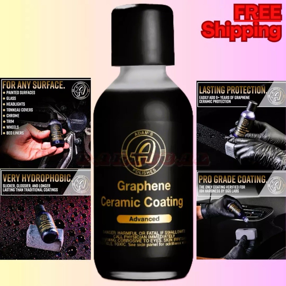 AUTHENTIC -Adam’s Advanced Graphene Ceramic Coating 60ML & Panel Prep 4 Oz