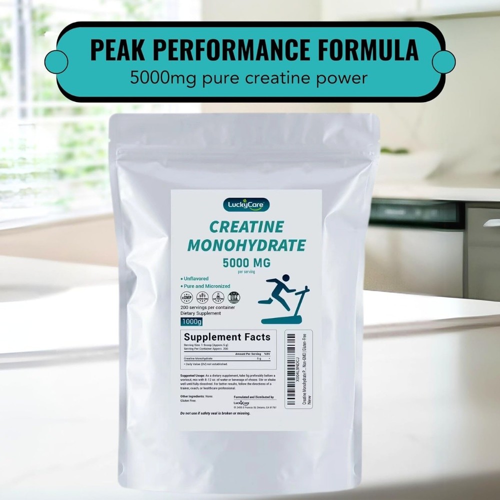 Pure Creatine Monohydrate Powder 2000G 5000mg Per Serving Micronized Creatine