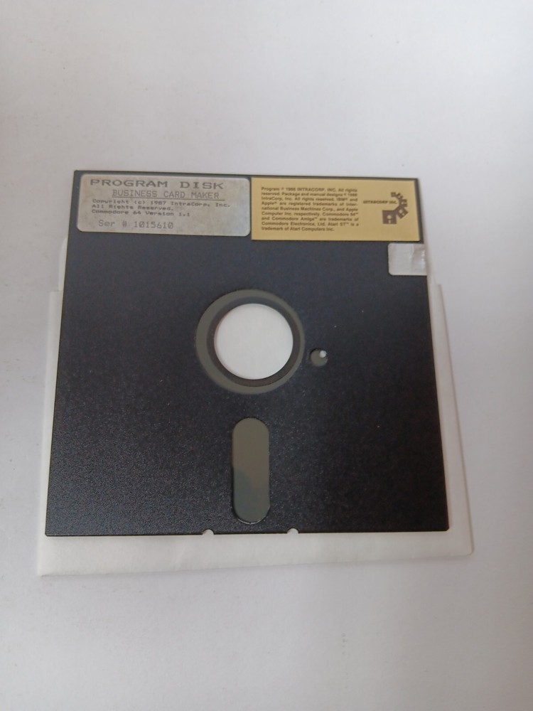 Commodore 64 Intracorp Business Card Maker Software Tested/Works