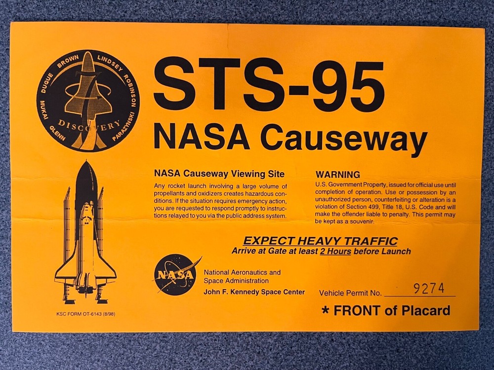 John Glenn memorabilia - Return to Flight