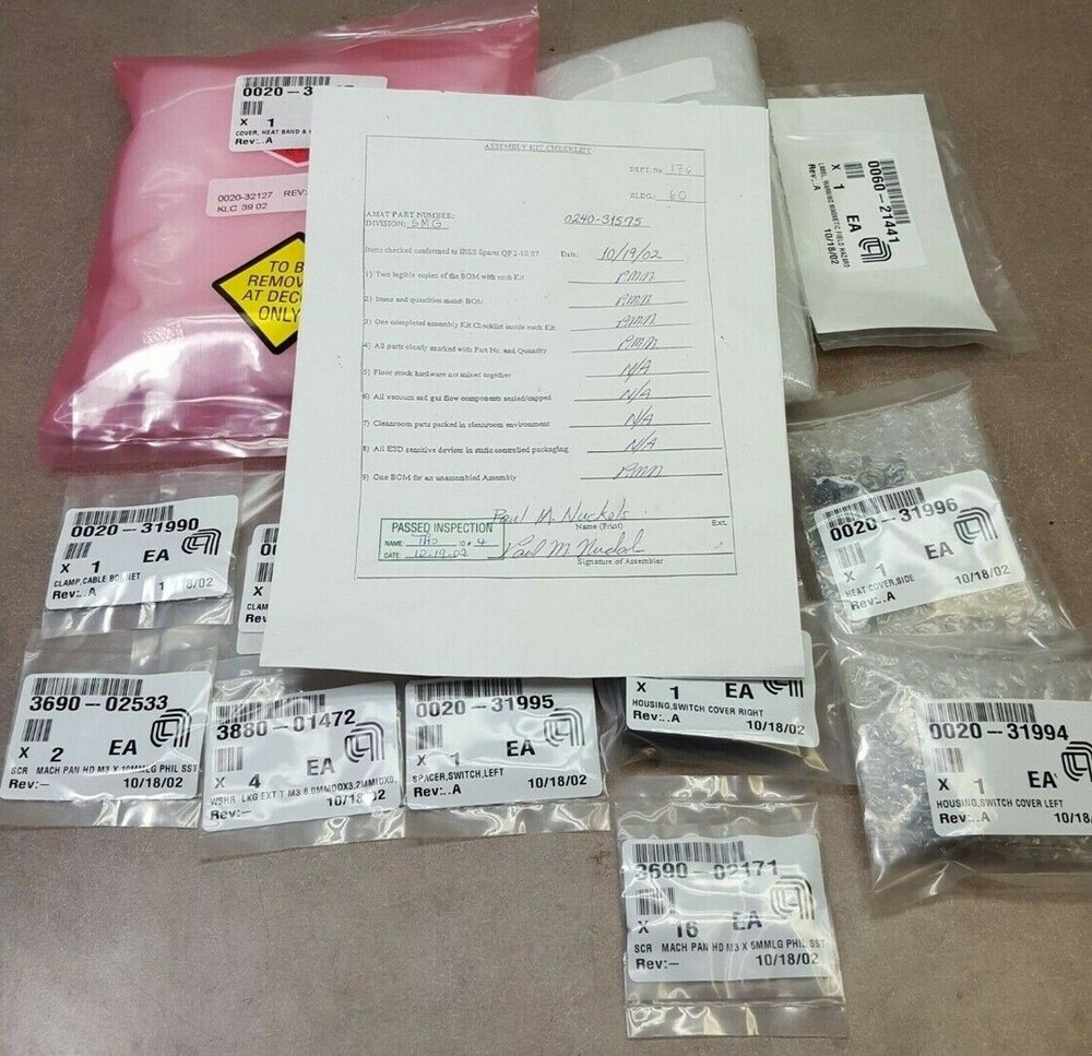 0240-31575 KIT, HEATING GATE VALVE, Applied materials...KIT.