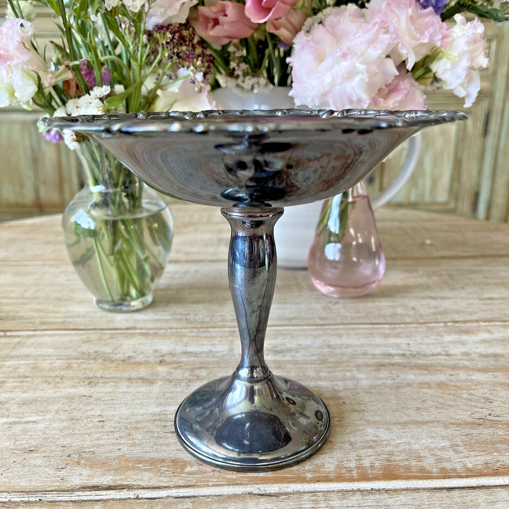 Vintage Silverplate Alvin Footed Compote Dish