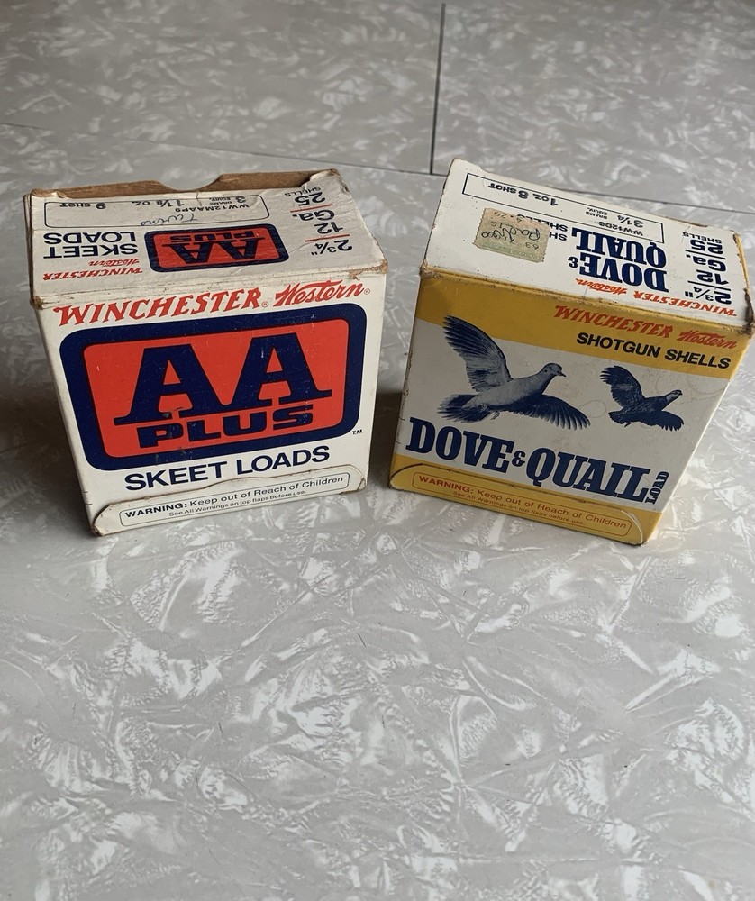 Vintage Winchester Shotgun Shell boxes- Empty- 12ga