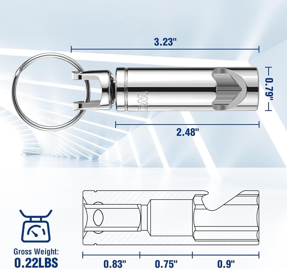 Lightweight Detachable 14mm Socket with Bottle Opener - Convenient & Durable