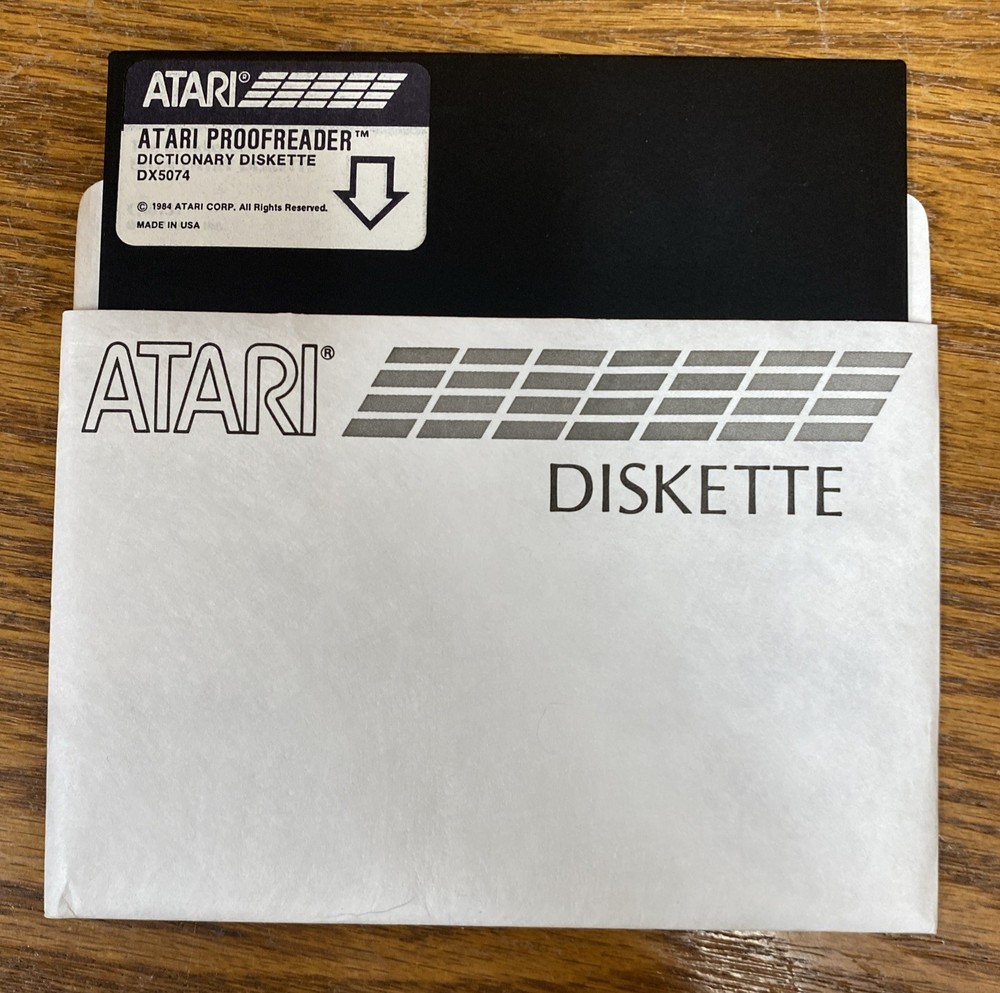 ATARI PROOFREADER DICTIONARY DX5074 - 400/800 Computer 5.25" Disk Diskette