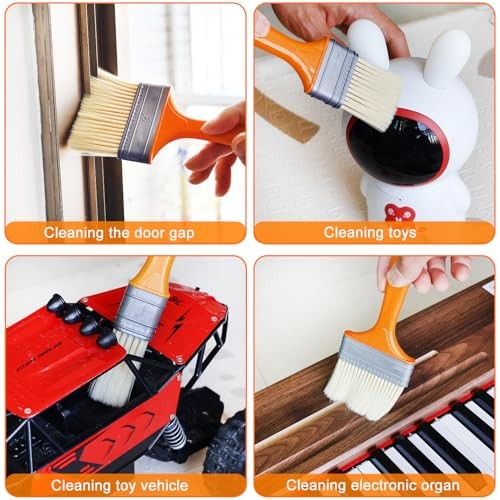 3 Pack Microfiber Duster Brush, Soft Bristles Detailing Brush Dusting Tools,