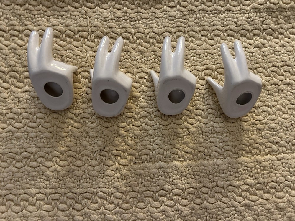 Glossy Ceramic Hand Ring/Ocarina/Chopstick Holders (4)