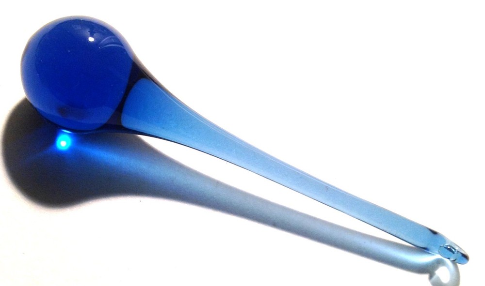 Raindrop Glass Crystals 75MM Medium Blue - 1 PC (P144)