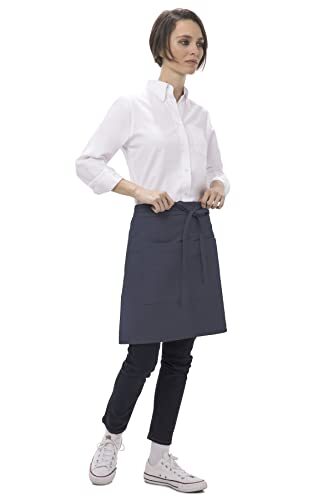 Unisex Half Bistro Server Apron One Size Navy