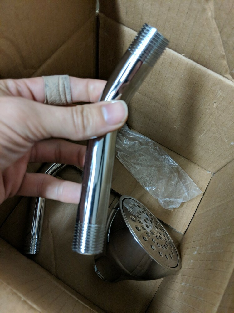 Moen T2662EP Single Function Shower Head and two shower arms 