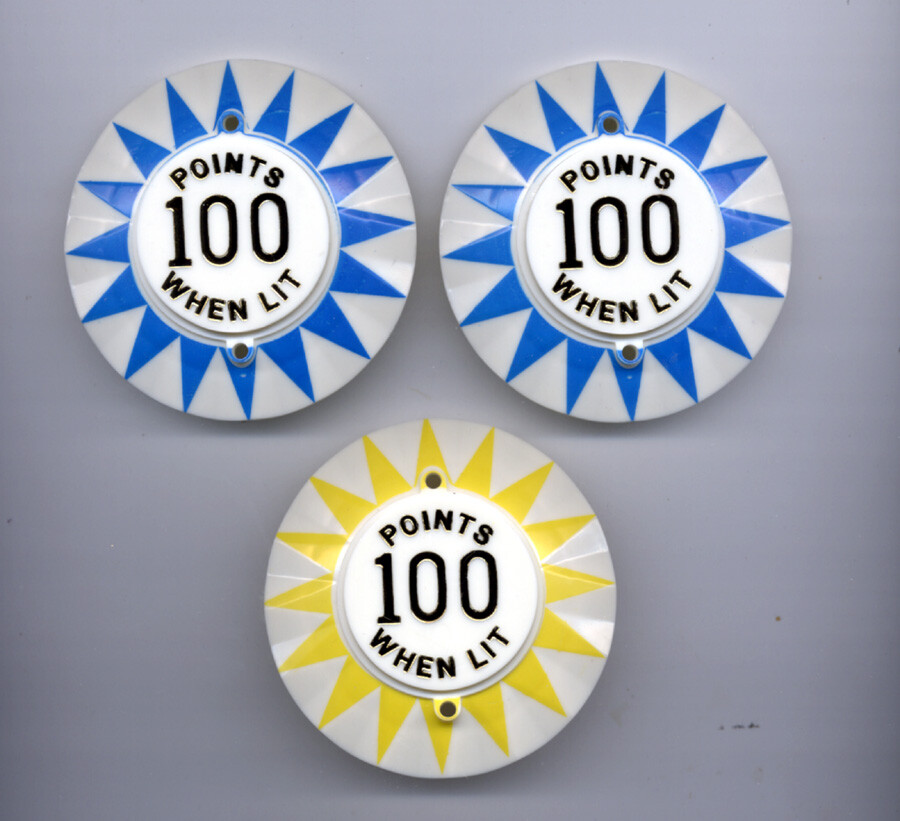 Bally ODDS & EVENS Pinball Machine POP BUMPER CAP SET