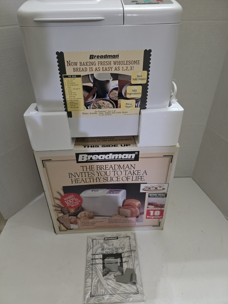 Breadman TR560 Bread Maker Machine 2lb Automatic Bread Machine White New