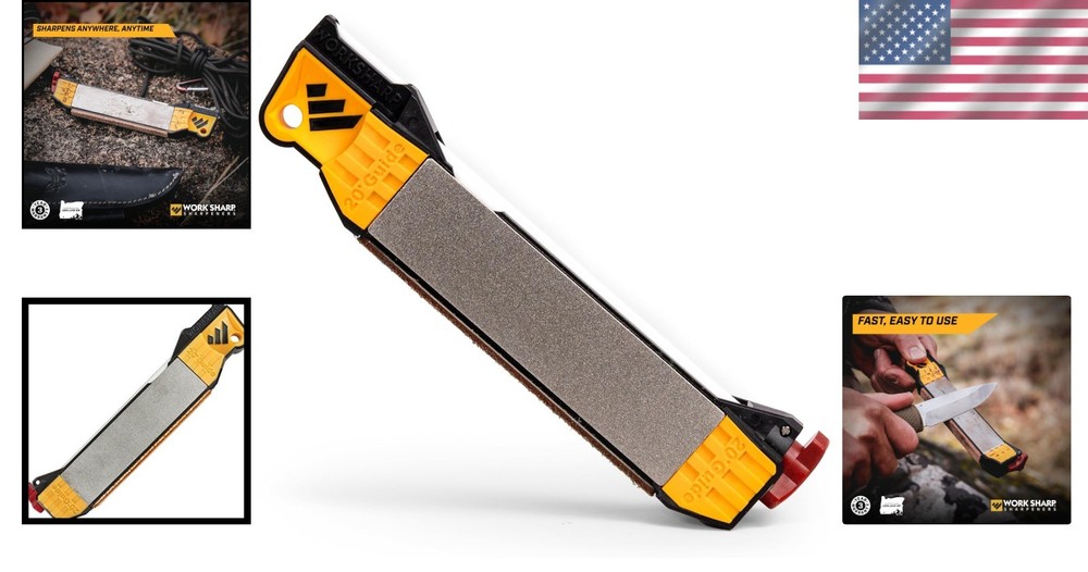 Guided Field Knife Sharpener - Compact Travel Tool with Diamond & Ceramic Finish