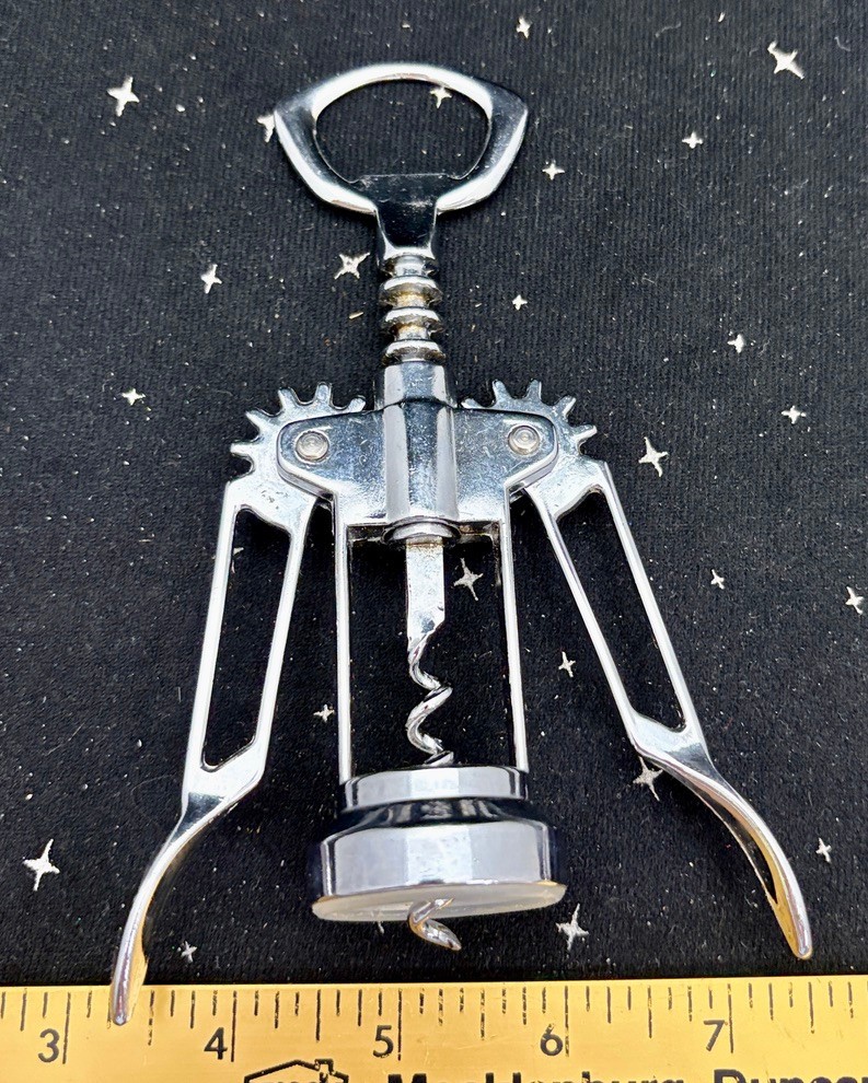 Wine Bottle Winged Corkscrew Puller Kitchen Tool 6"