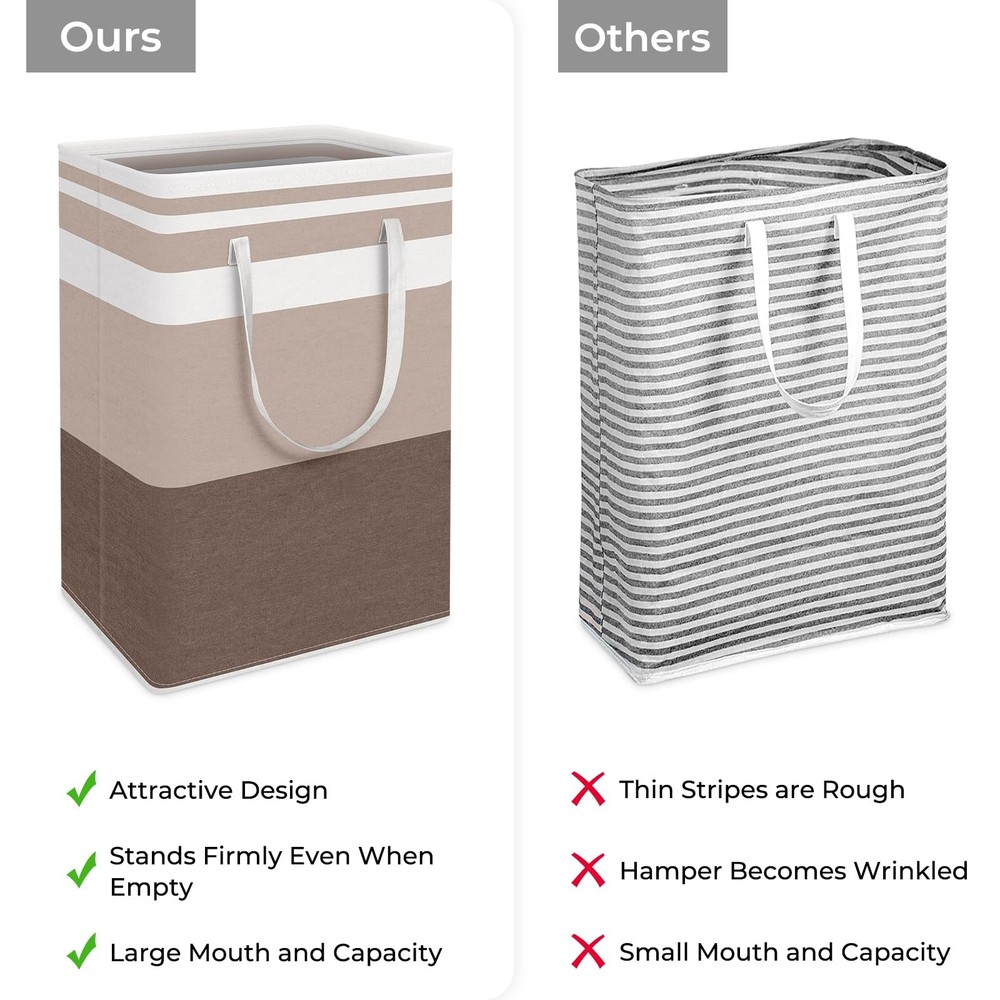 2Pack Large Laundry Basket, Waterproof, Freestanding Laundry Hamper, Collapsi...