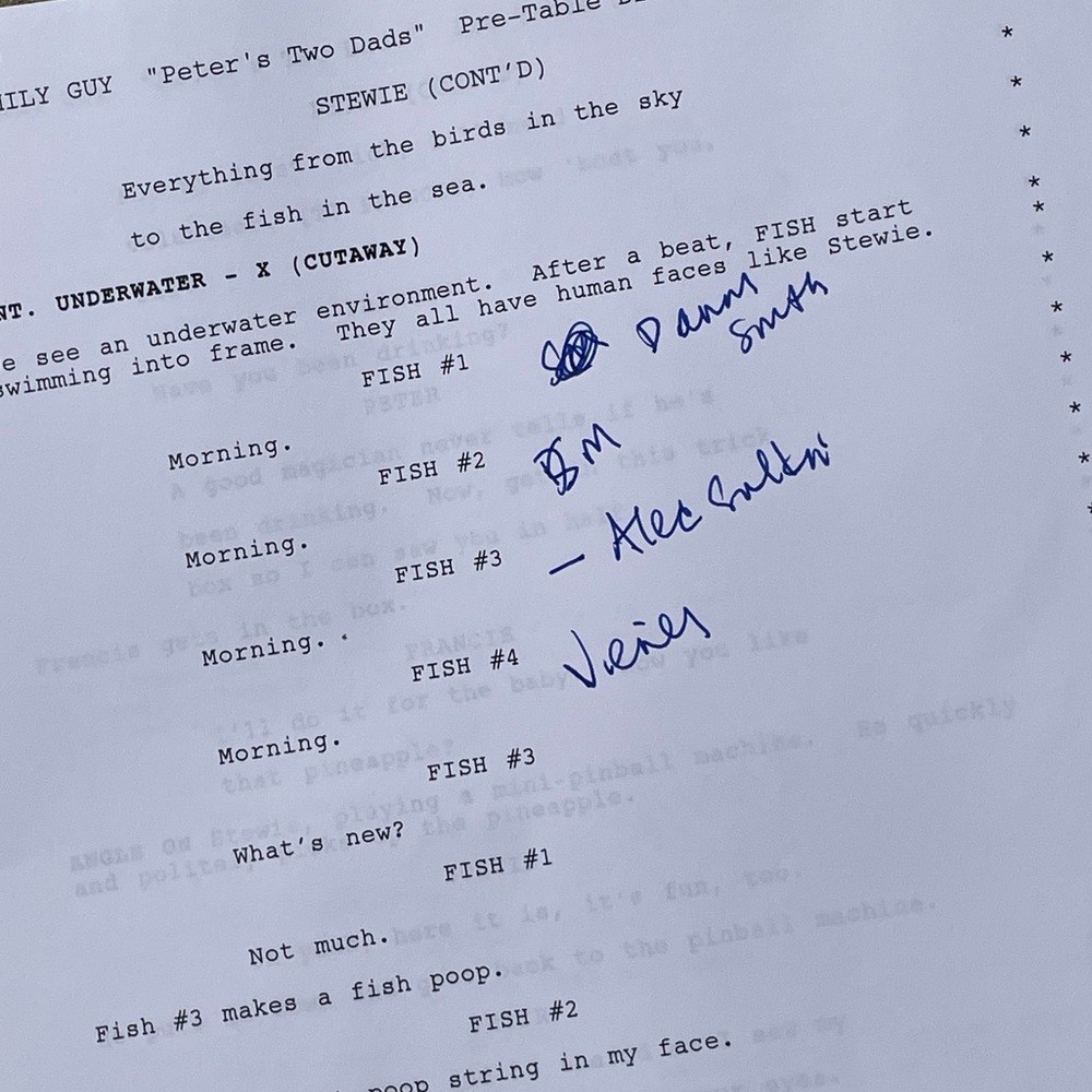 Family Guy SET 2006 Production Used Table Draft Scripts w/ Written Casting Notes