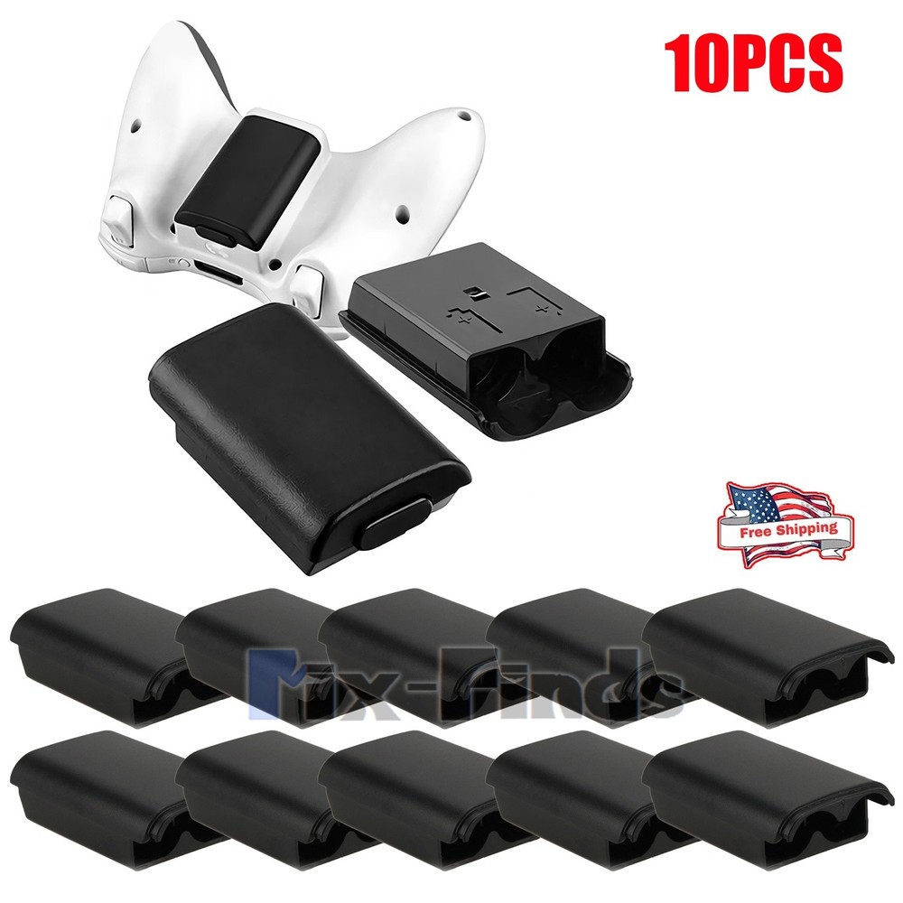 10pcs AA Battery Back Cover Case Shell Pack For Xbox 360 Wireless Controller US