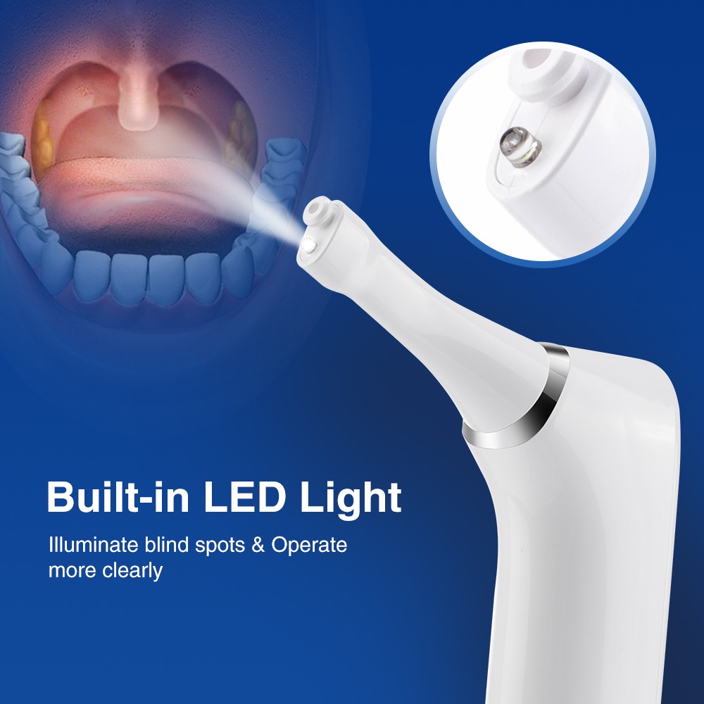 Electronic Vacuum Tonsil Stone Remover Kit LED Light 3 Mode Tonsil Stone Cleaner