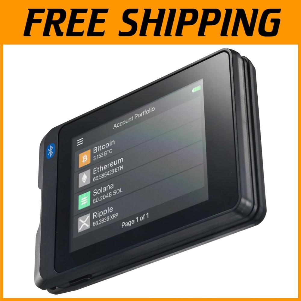 Intuitive Touchscreen Wallet - Bluetooth Crypto-