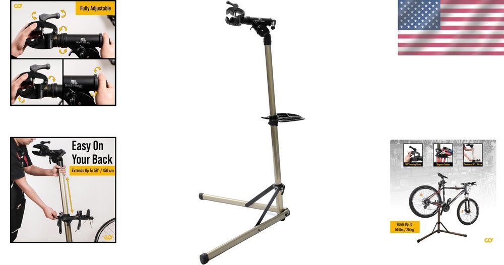 Strong Bike Maintenance Stand - Quick Release Design