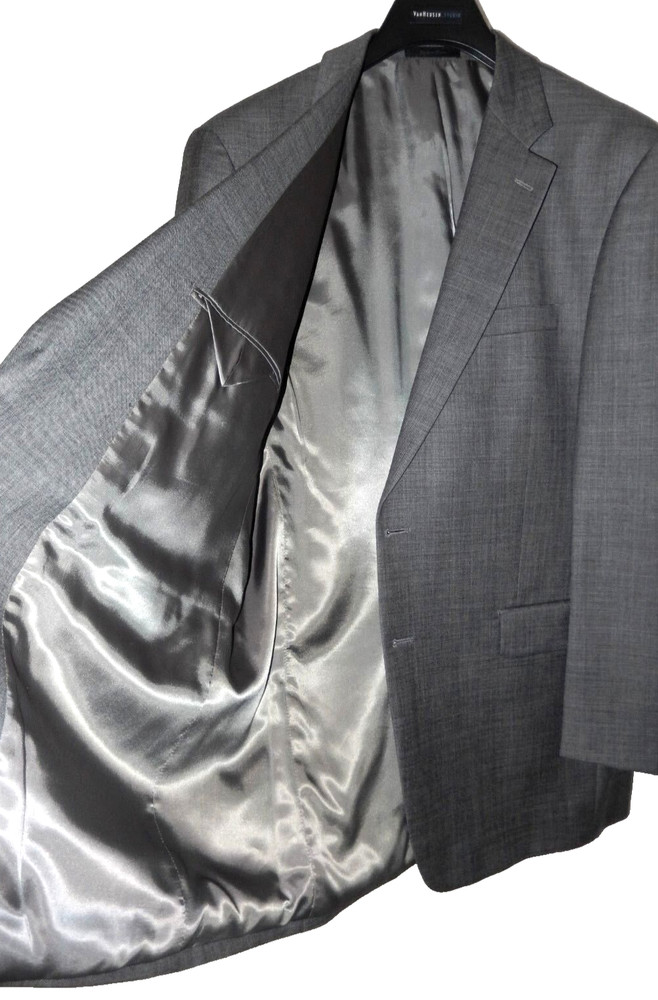 Chaps 100% Wool Blazer Sport Coat-44L, gray
