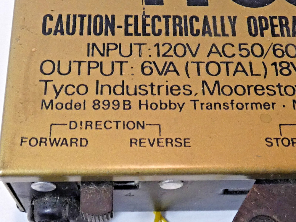 Vintage Tyco HO Transformer Model B899B Untested