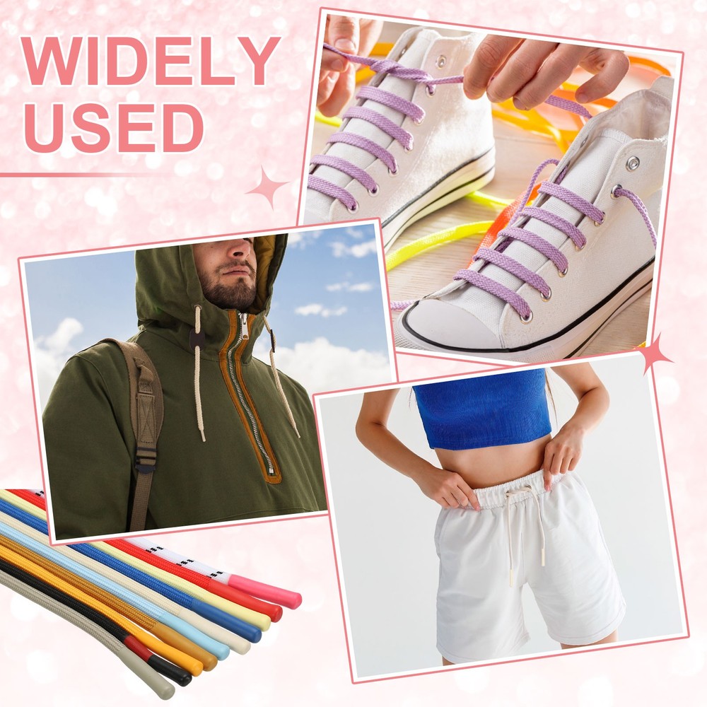 2pcs 53 Inch Drawstring Cords Hoodie String with Easy Threader Sky Blue