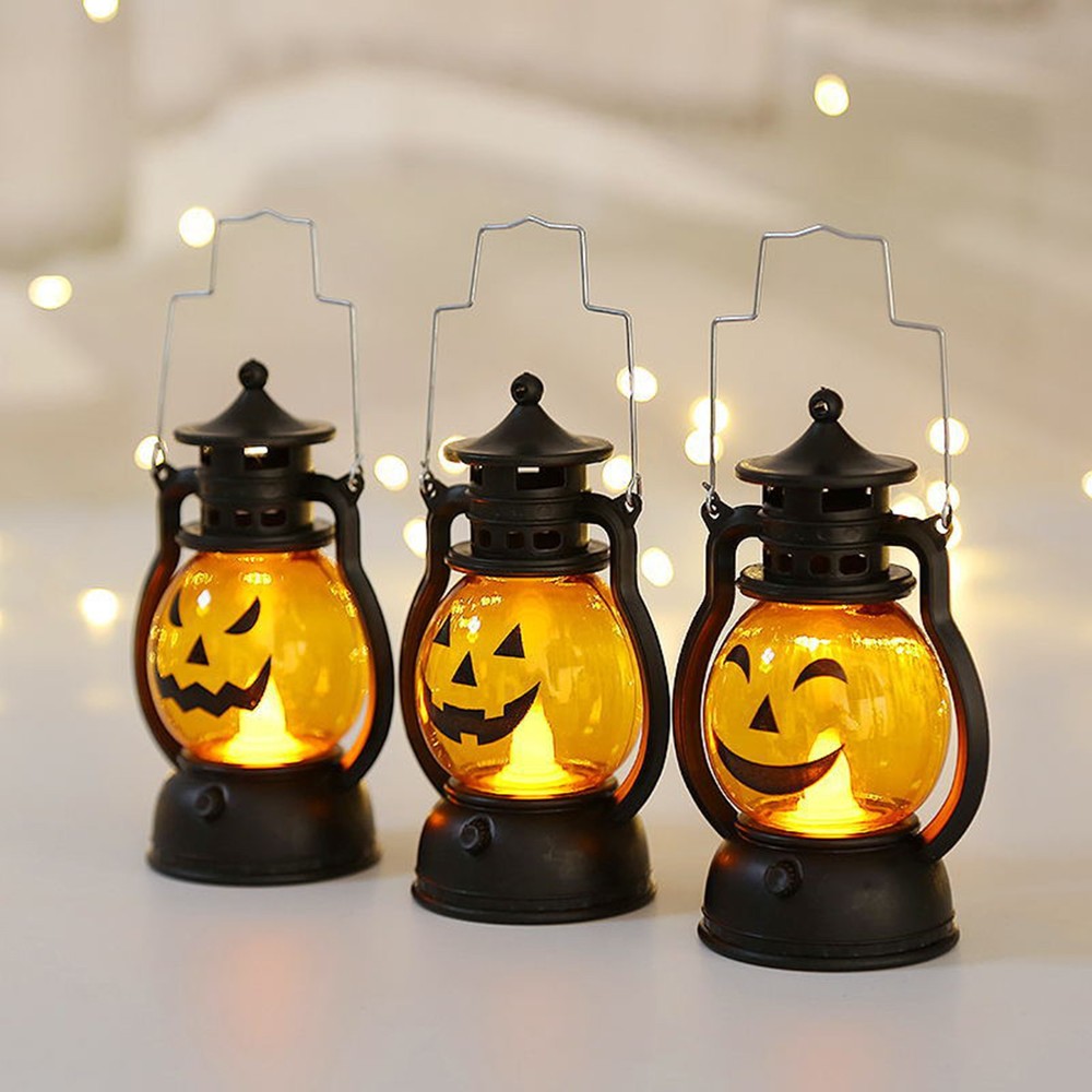 A Style Halloween Pumpkin Lantern With Battery
