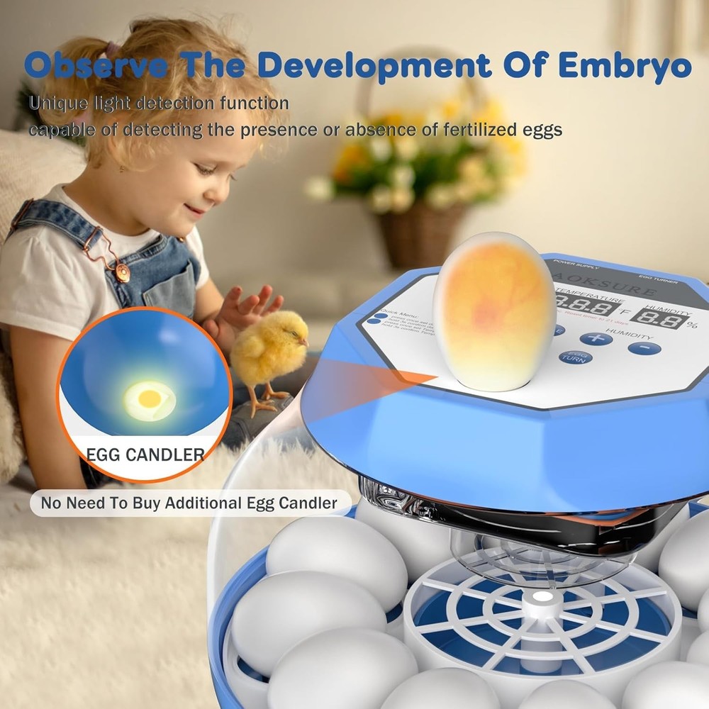 Incubator for Hatching Eggs12-24 Egg Capacity Automatic Egg Turner Temperature
