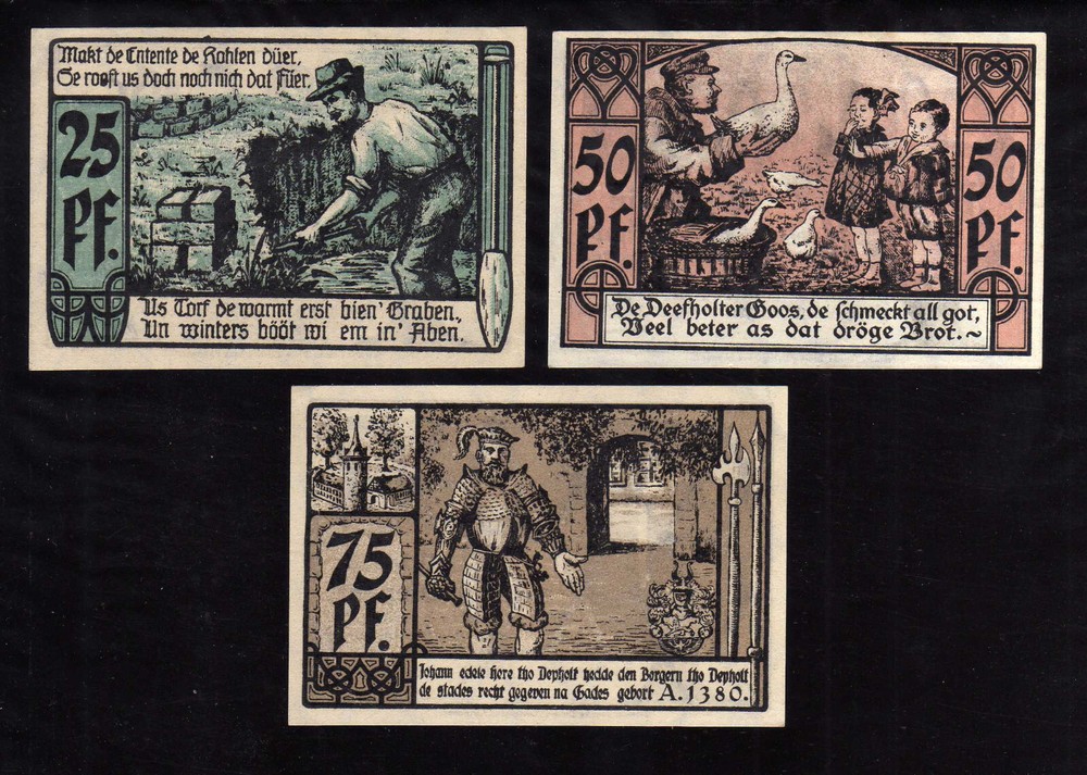 DIEPHOLZ - GERMANY NOTGELD   -   25, 50, 75 PFENNIG