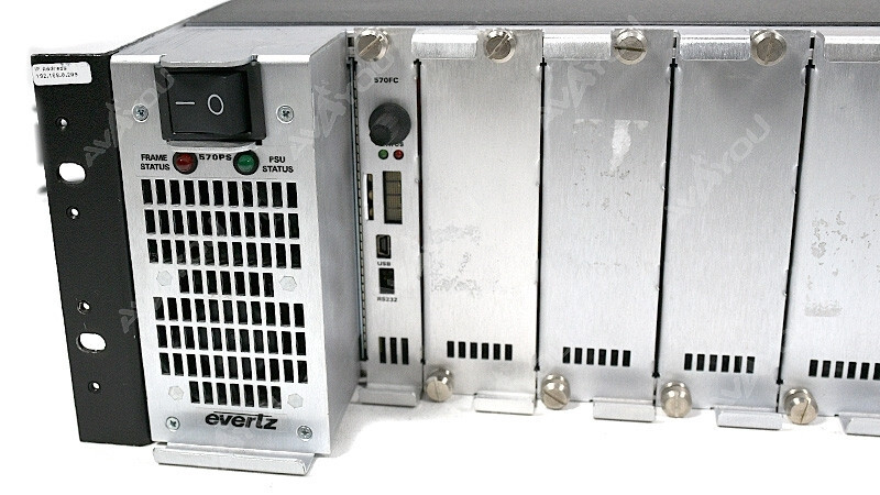 Evertz 570FR 3RU Compact Distribution Frame +570FC Frame Control +57PS +Blanks