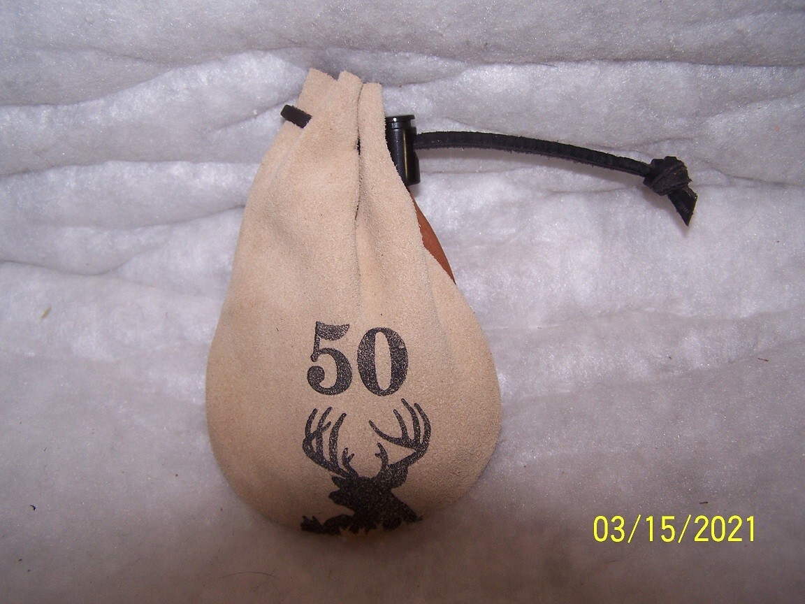 CUSTOM MADE LEATHER MUZZLELOADER AMMO BAG