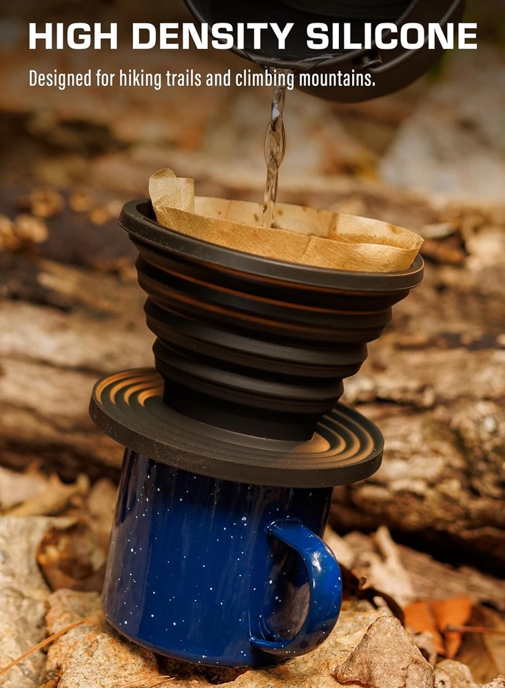Sierra Collapsible Coffee Pour over Dripper — Camping Coffee Filter — Includes