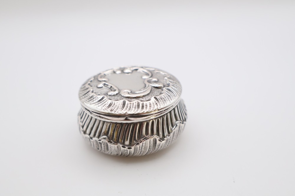 Vintage Continental Silver Compact Pot