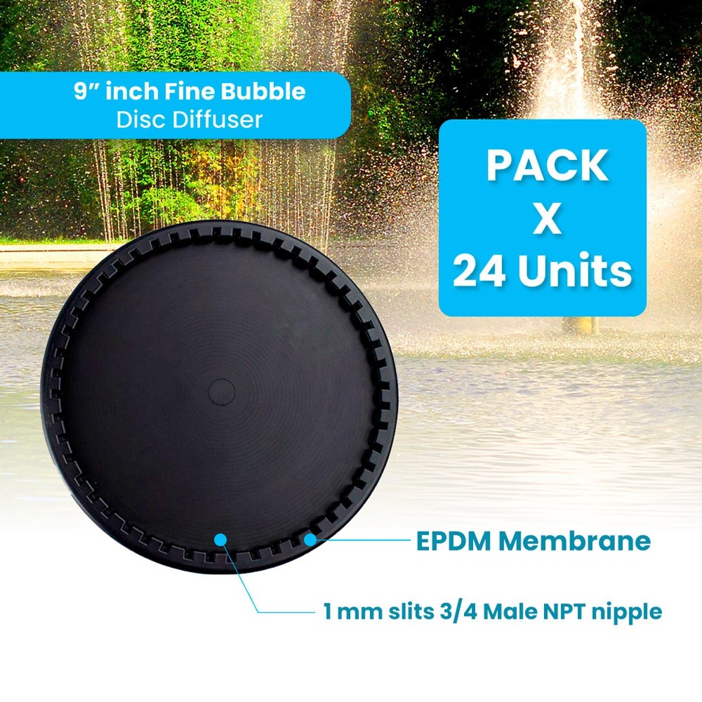 ECD270-E | 9 Inch EPDM Fine Bubble Disc Diffuser | SSI Original (24 Pack)