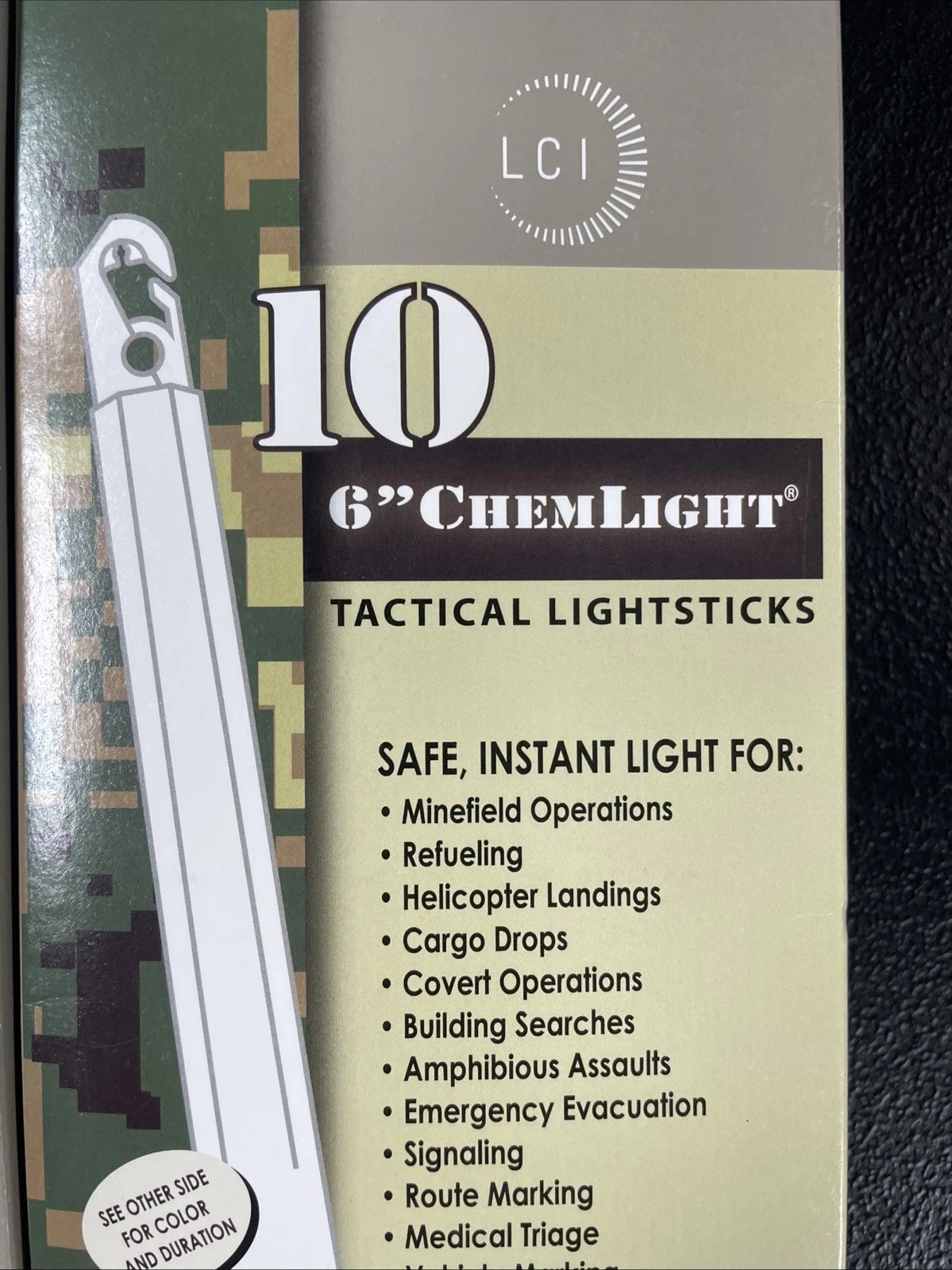 Cyalume 6" Tactical ChemLight - BLUE, 8 Hour (10-Pack)