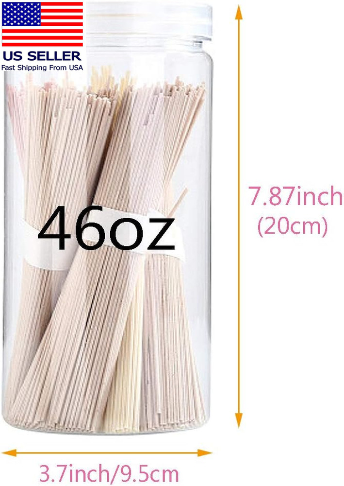 3 PCS 46Oz/1360Ml Clear Plastic round Storage Jars,Empty Plastic Jars with Lids,