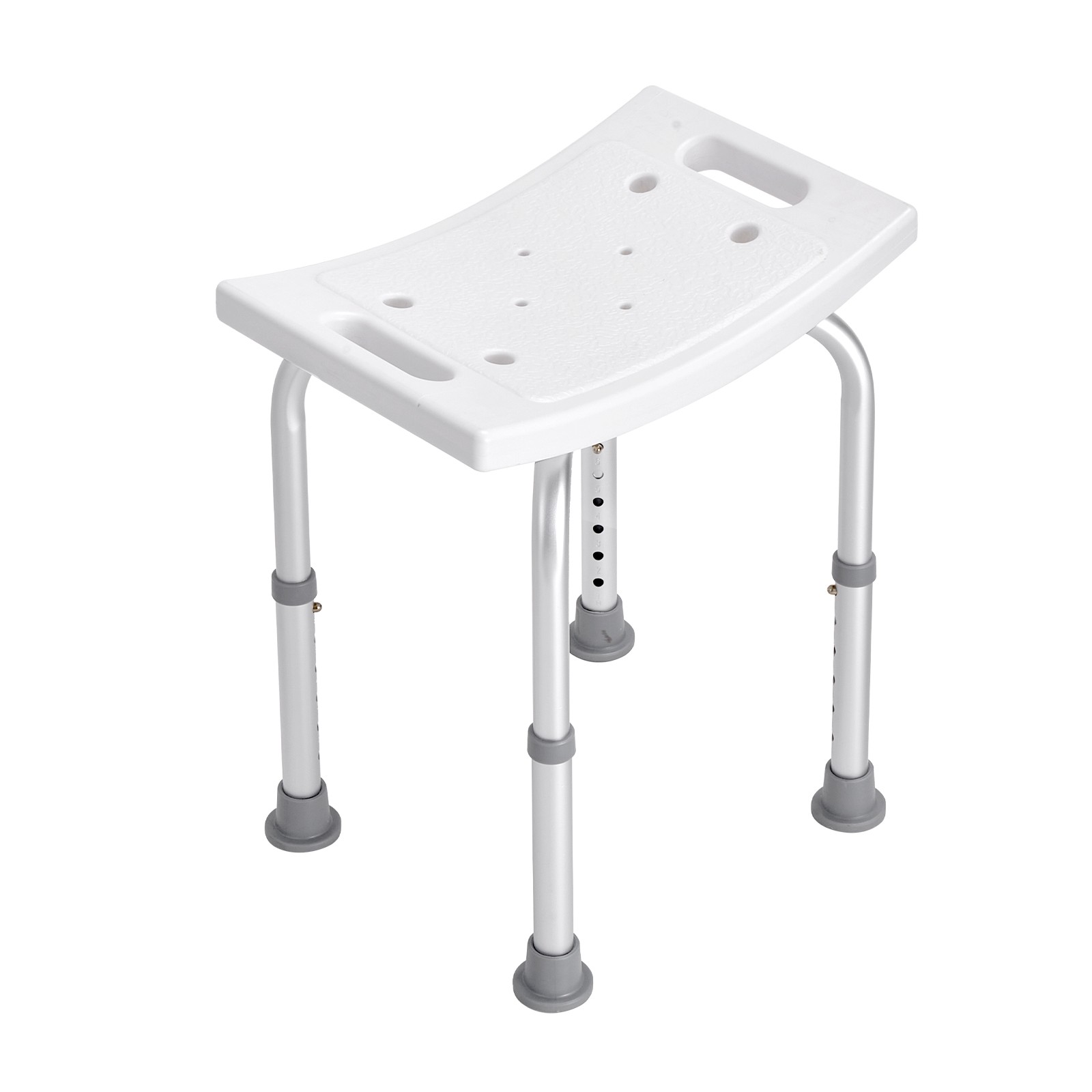 Height Adjustable Shower Chair Seat, Padded Bath Stool Bench