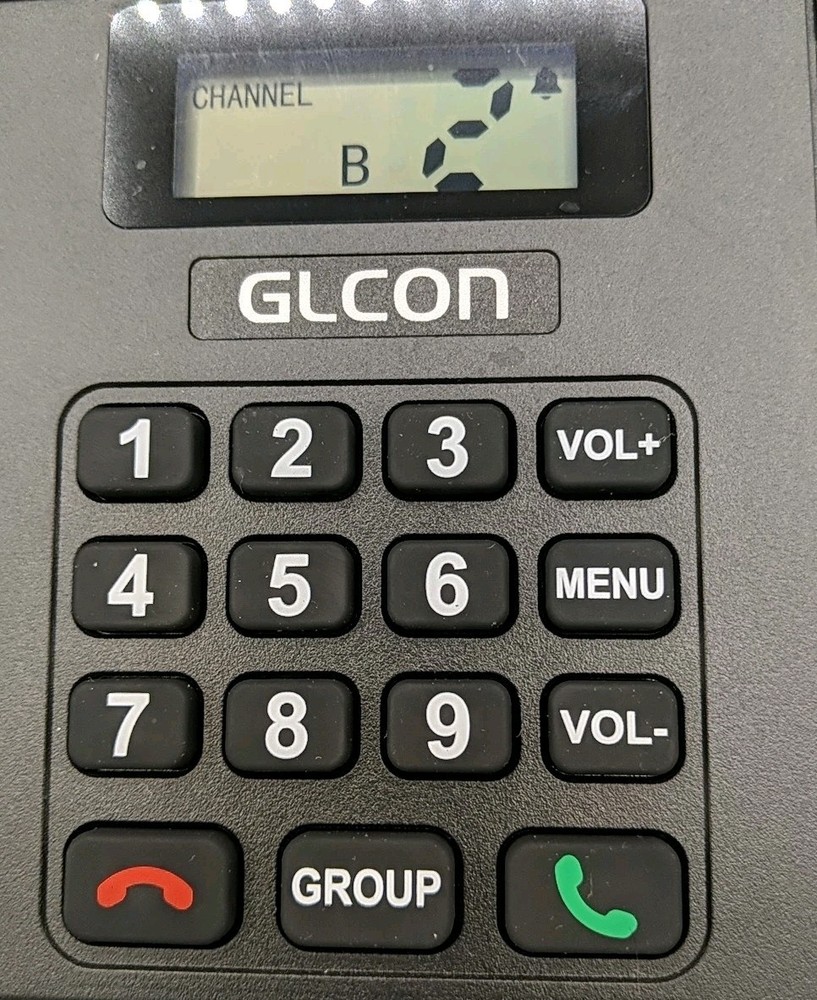 GLCON ZNNF60 Full-Duplex Wireless Intercom 9 Channels A/B Black Long-Range
